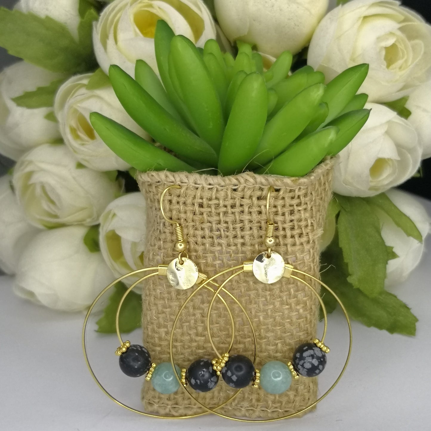 Créoles Jade & Obsidiennes